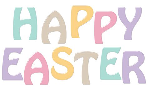 happy easter words clipart
